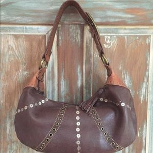 🌞🌛✨Awesome Vintage Fossil Leather Bag Tassel